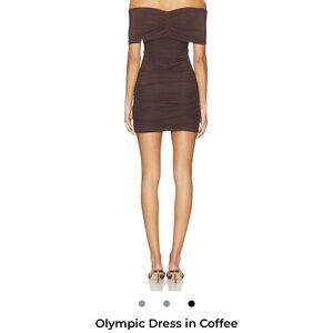 Elegant Brown Off-Shoulder Dress